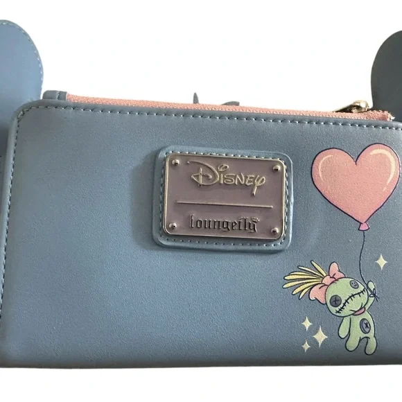 Loungefly Disney Stitch Heart Sunglasses Wallet - Blue and Pink - Picture 3 of 6